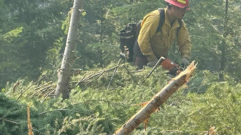 Moose Fire burning southwest of Philipsburg, Montana
